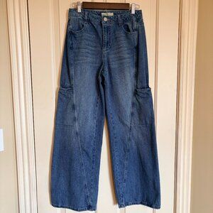 🔥 (ban•jara) Wide Leg High Waist Jeans | Boho Streetwear Vibes | Size 27